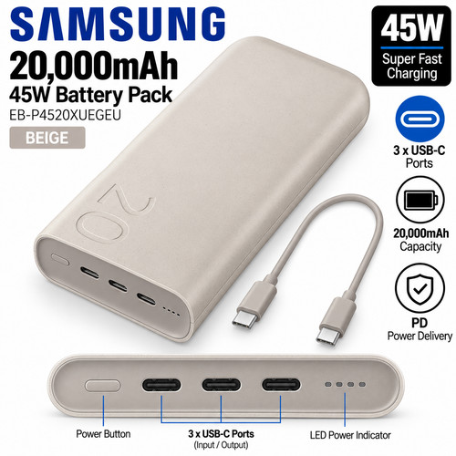 Samsung power bank 20000mah - bank,